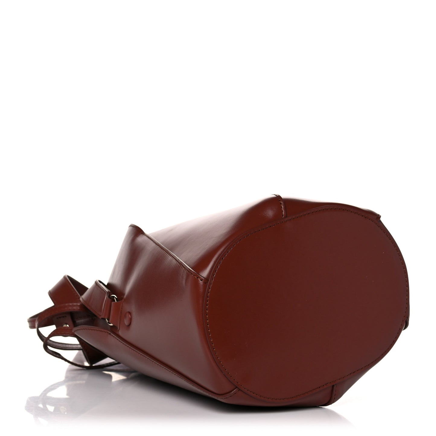 Smooth Grained Calfskin Small Tulip Bucket Bag Sepia Brown