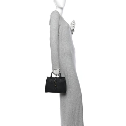 Gucci Pebbled Calfskin Small Jackie Tote Black 2 of 10