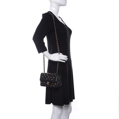 Chanel Lambskin Quilted Studded Mini Rectangular Flap Black 2 of 12