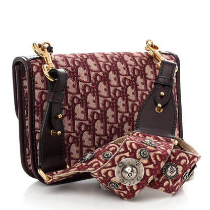 Christian Dior Oblique Dioraddict Flap Bag Burgundy 3 of 10