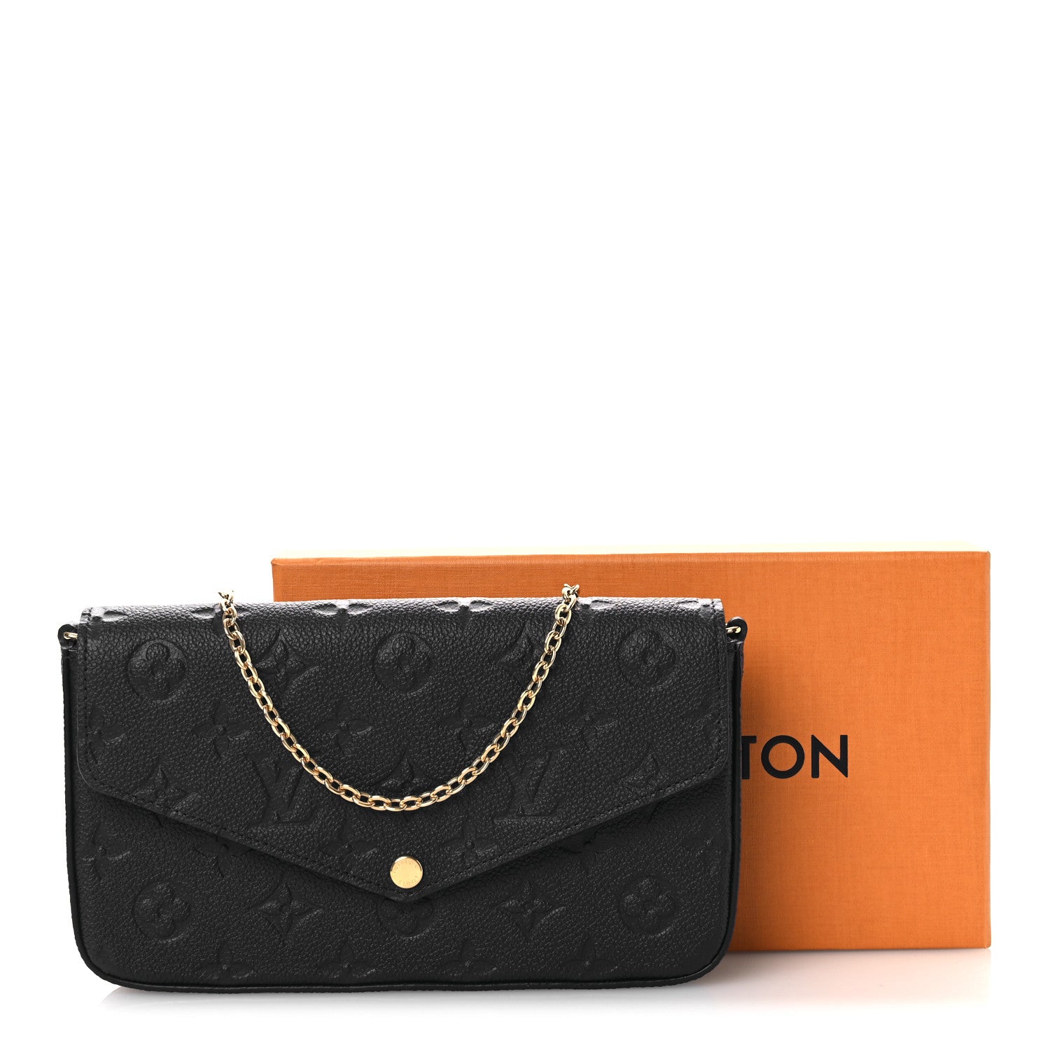 Louis Vuitton Empreinte Pochette Felicie Chain Wallet Navy 11 of 11