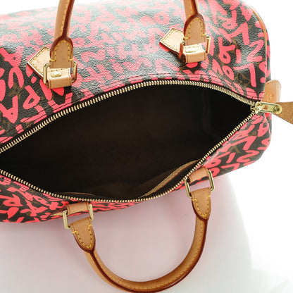 Louis Vuitton Monogram Graffiti Speedy 30 Fuchsia 6 of 7