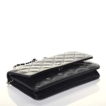 Chanel Caviar Quilted Wallet On Chain WOC Black 4 of 11