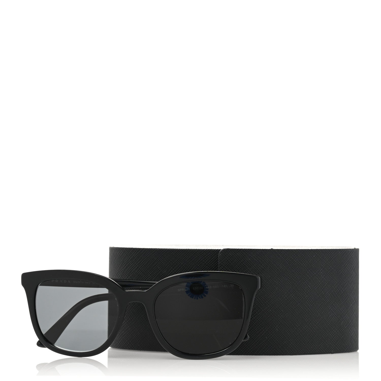 Prada Acetate Pillow Cat Eye Sunglasses SPR 03X Black 8 of 8