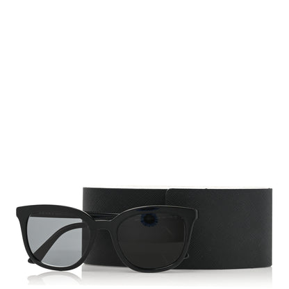 Prada Acetate Pillow Cat Eye Sunglasses SPR 03X Black 8 of 8