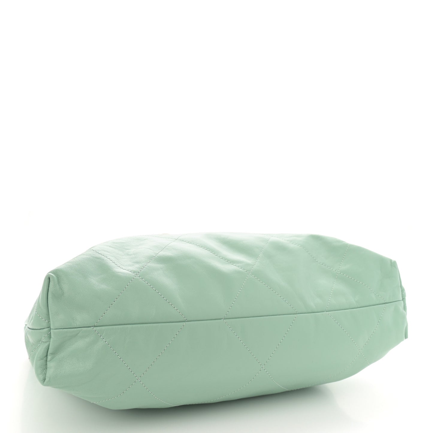 Shiny Calfskin Quilted Chanel 22 Light Green