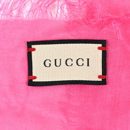 Gucci Modal Silk Gucci Two Shawl Fuxia 3 of 4