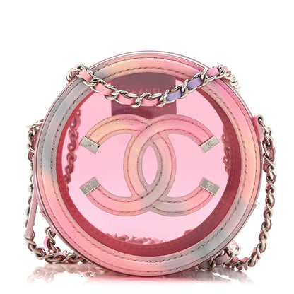 Chanel PVC Lambskin Filigree Round Clutch With Chain Pink 1 of 11