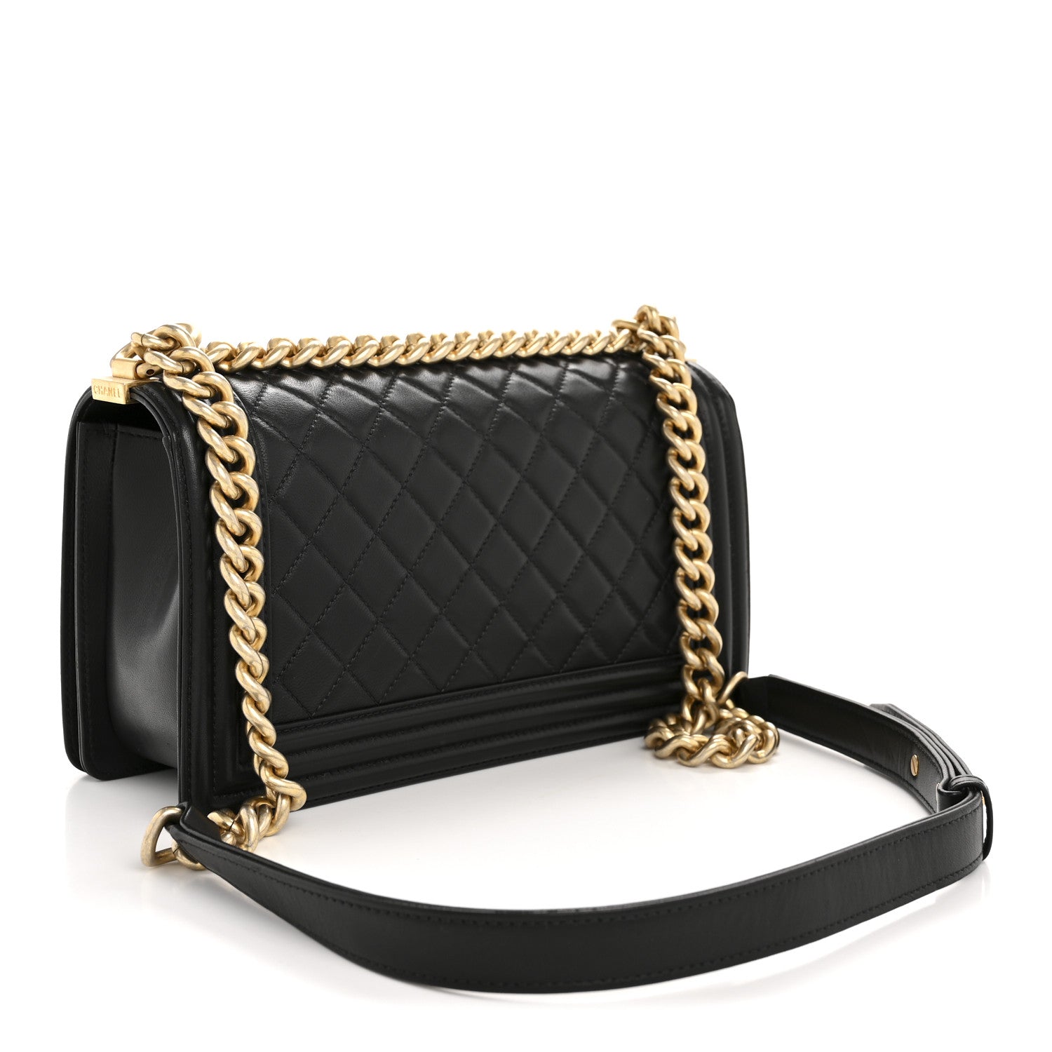 Chanel Lambskin Quilted Medium Boy Flap Black 3 of 10