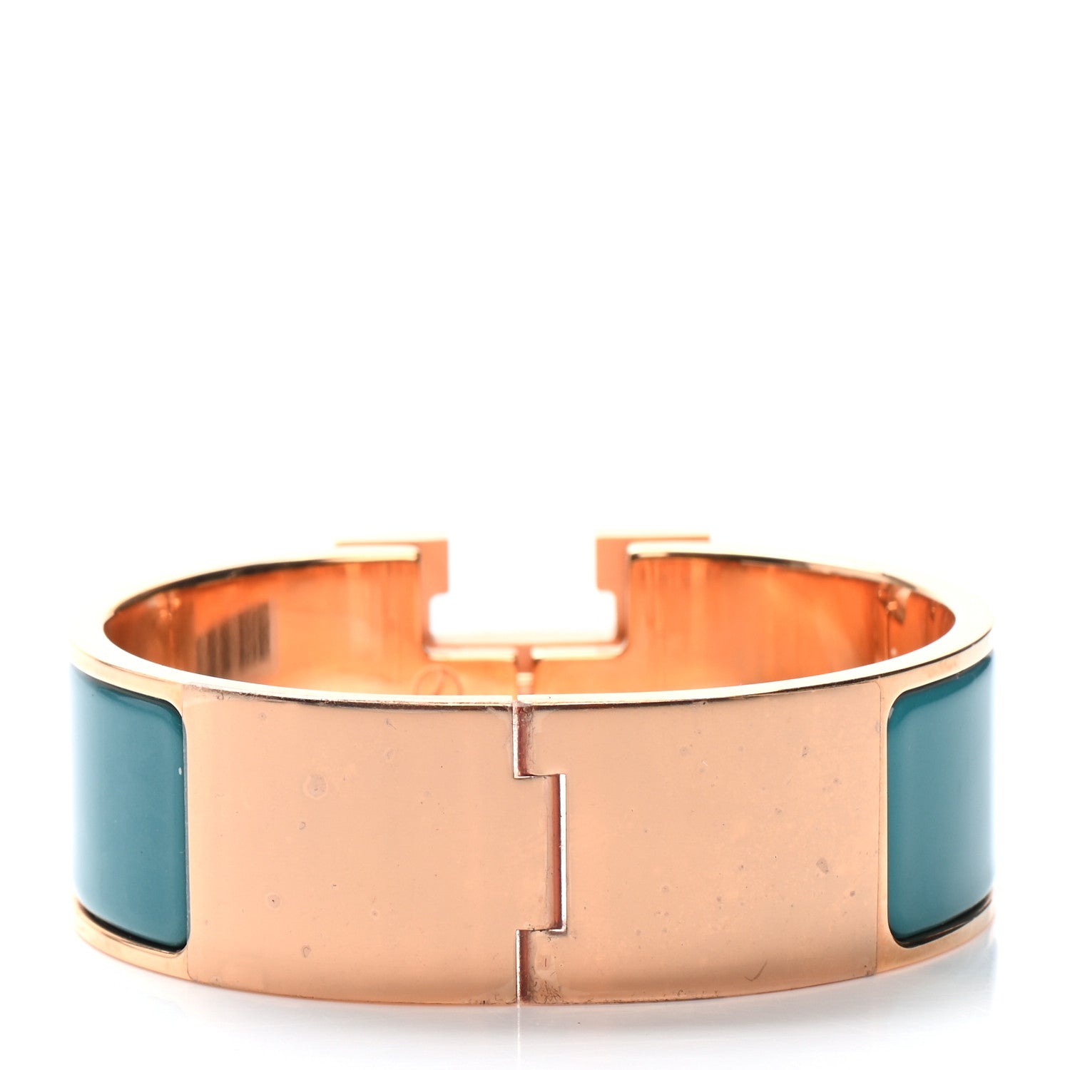 Hermes Enamel Wide Clic Clac H Bracelet PM Bleu Canard 3 of 4