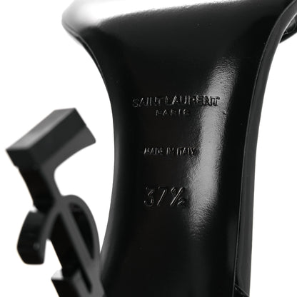 Saint Laurent Patent Calfskin Opyum 85 Sandals 37.5 Black 8 of 11