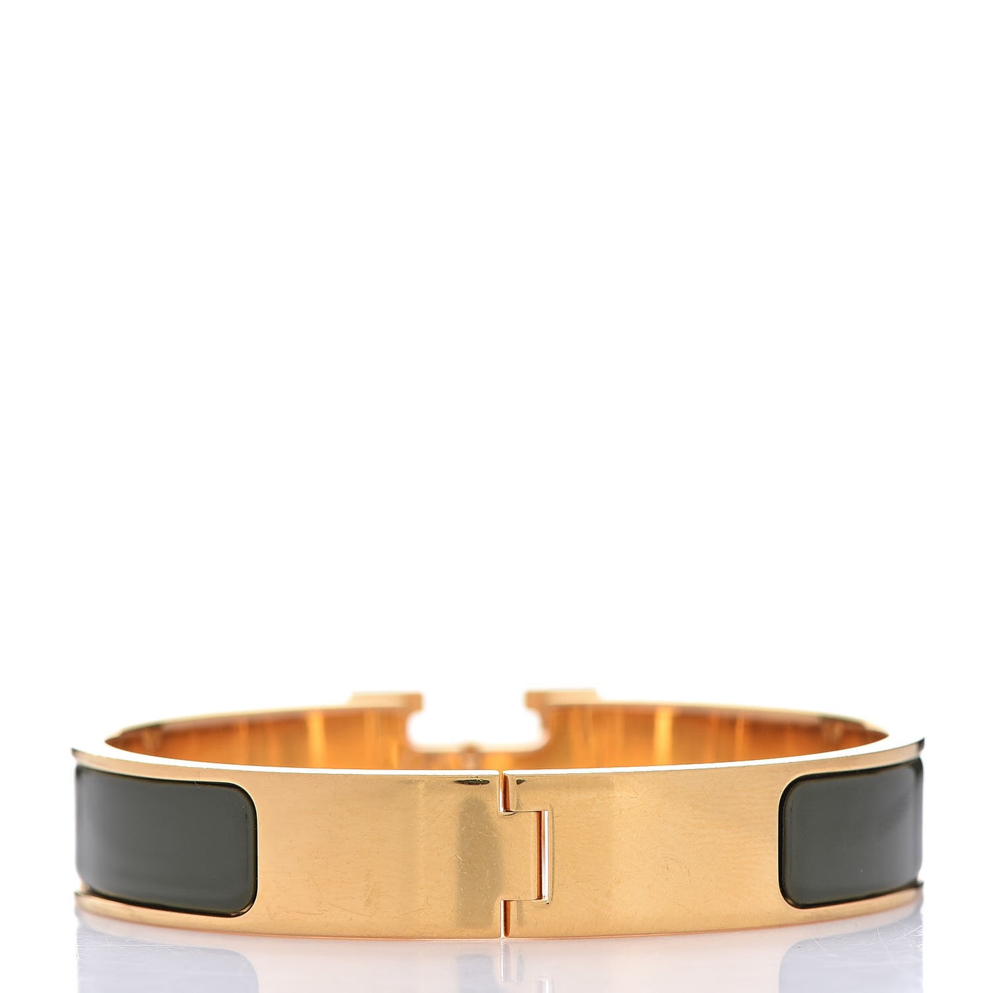 Enamel Narrow Clic Clac H Bracelet PM Loden
