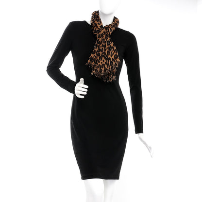 Louis Vuitton Cashmere Silk Leopard Etole Stole Marron 2 of 4