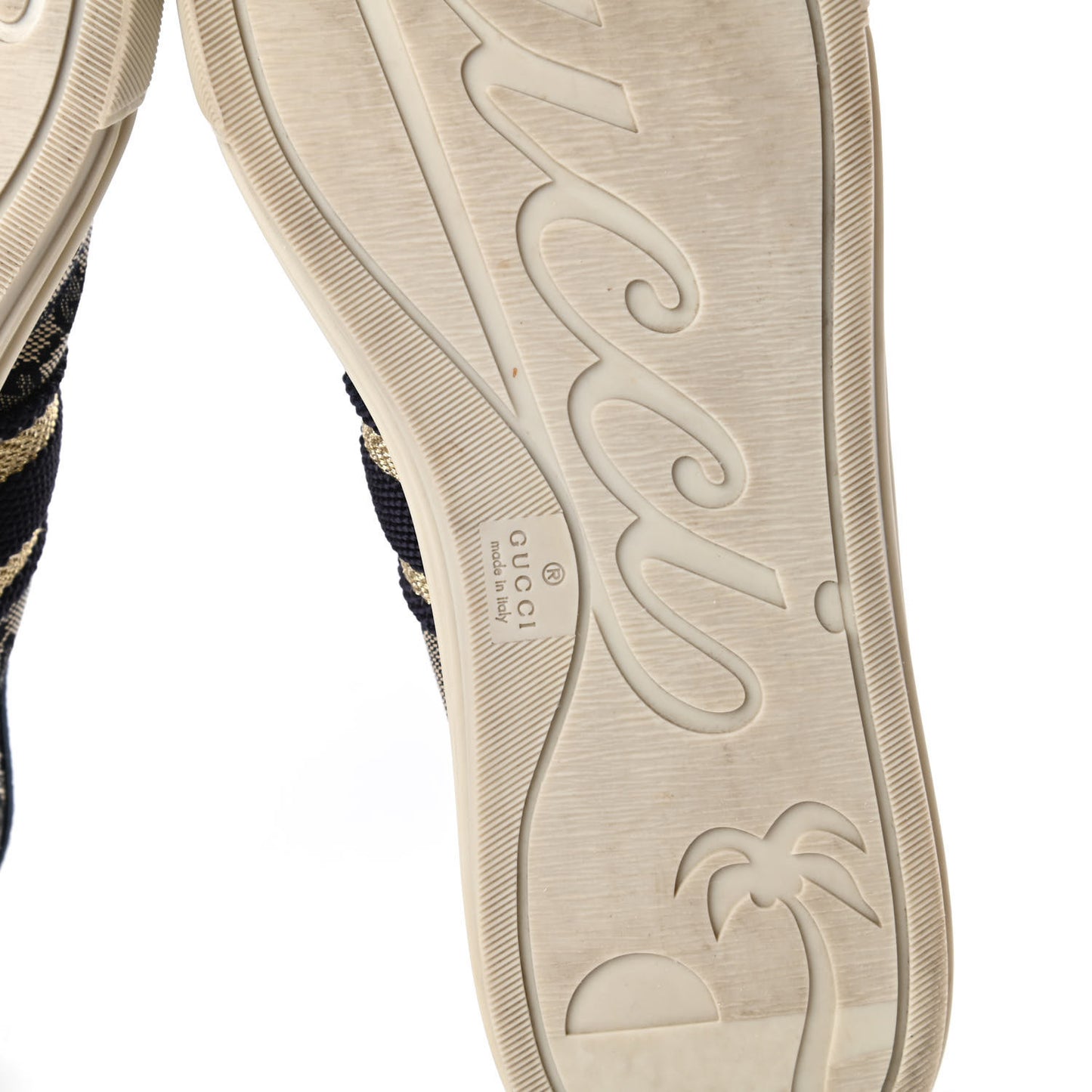Monogram Web Sneakers 38.5 Navy Blue