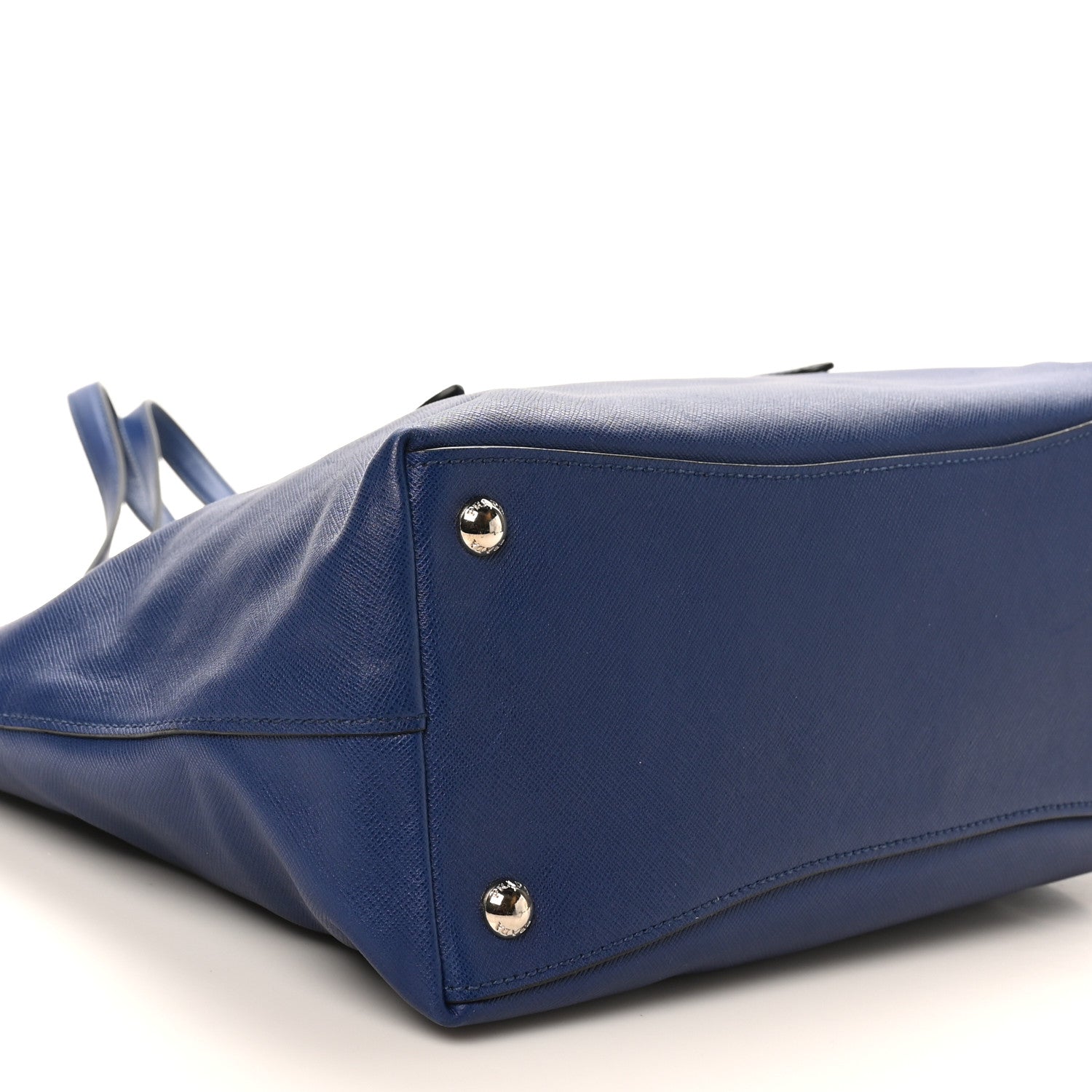 Prada Saffiano Cuir Medium Double Handle Tote Bluette 1817085