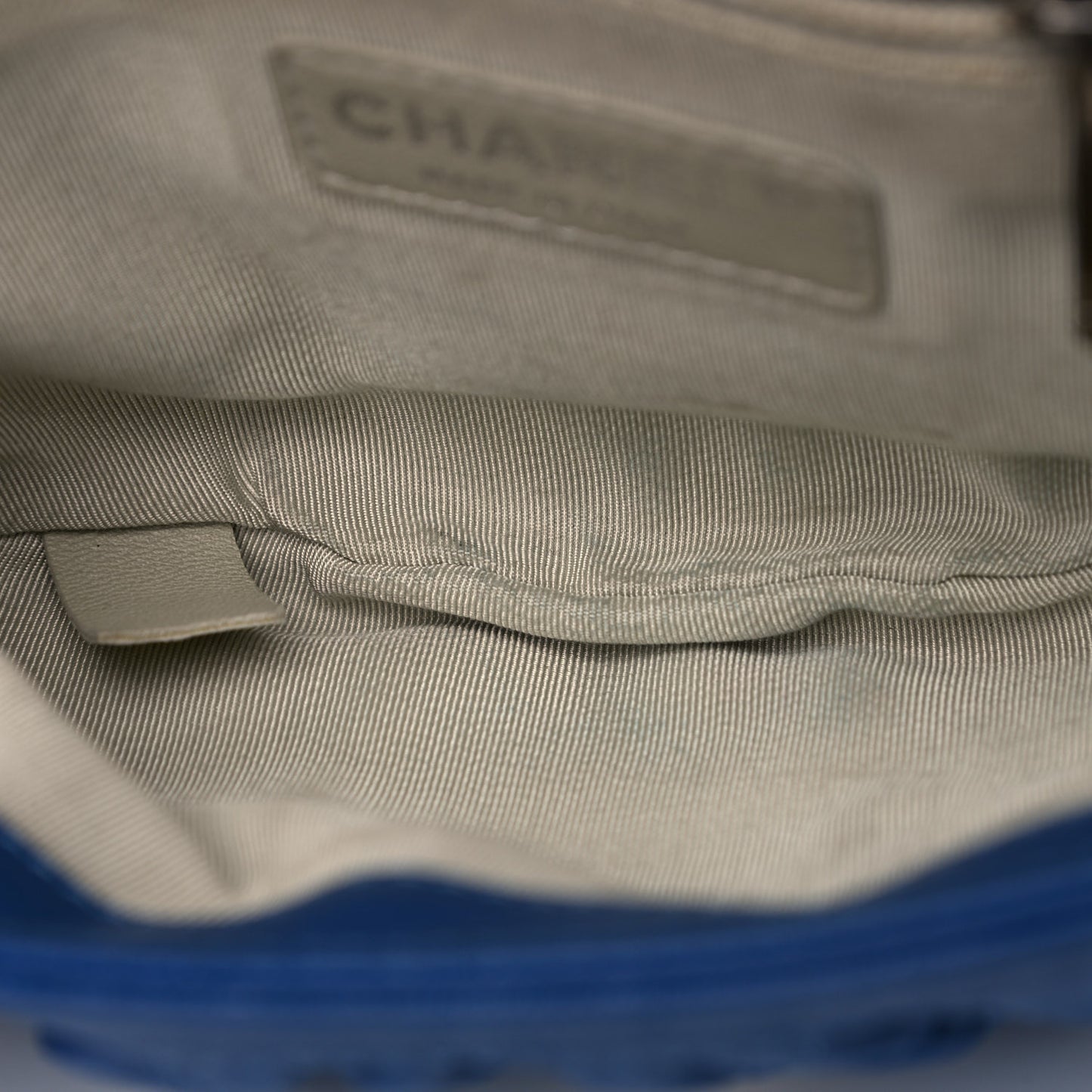 Washed Lambskin Quilted Mini Chain Around Flap Blue