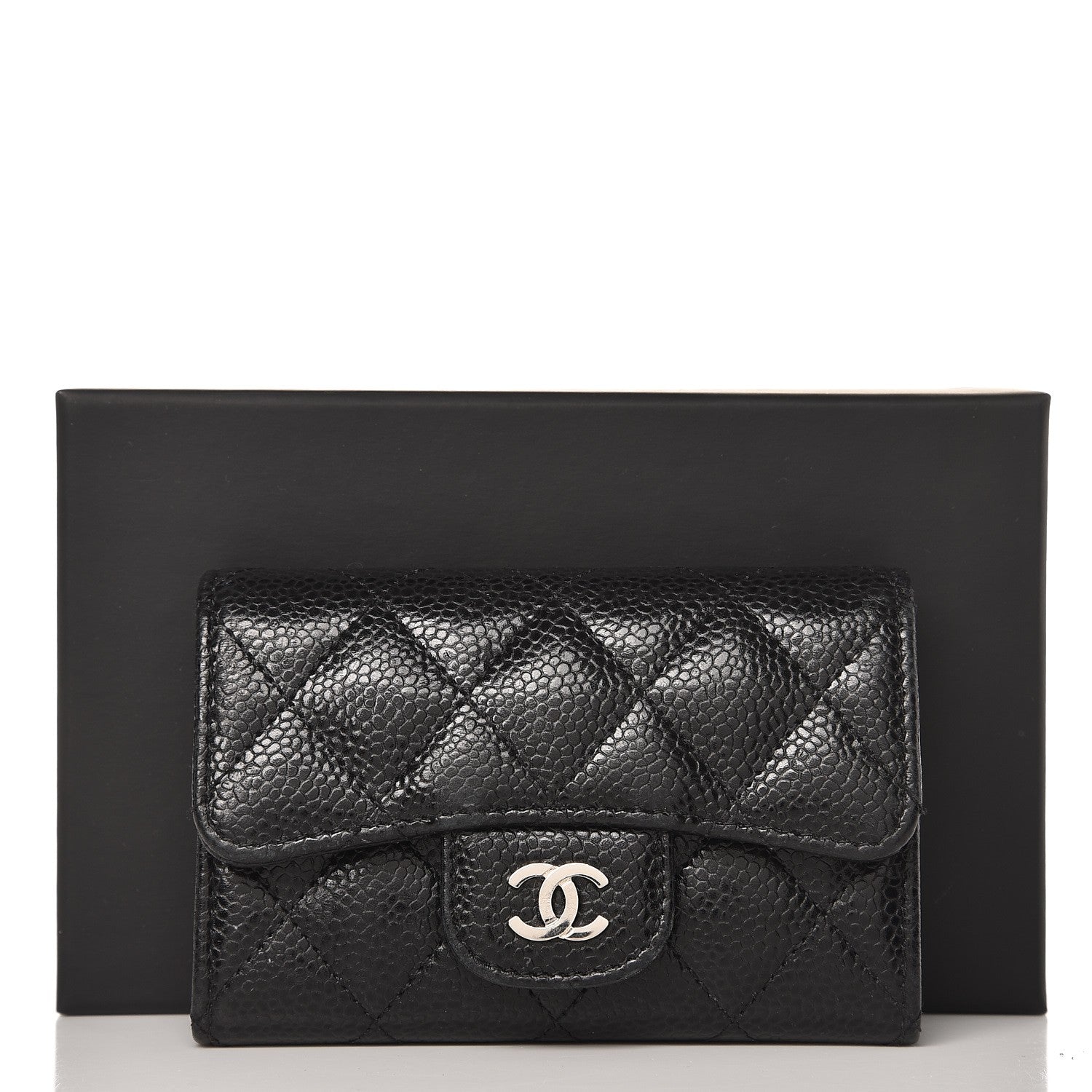 Chanel Caviar Quilted Flap Card Holder Black 9 of 9
