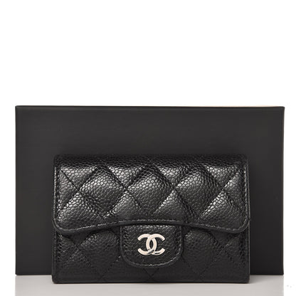 Chanel Caviar Quilted Flap Card Holder Black 9 of 9