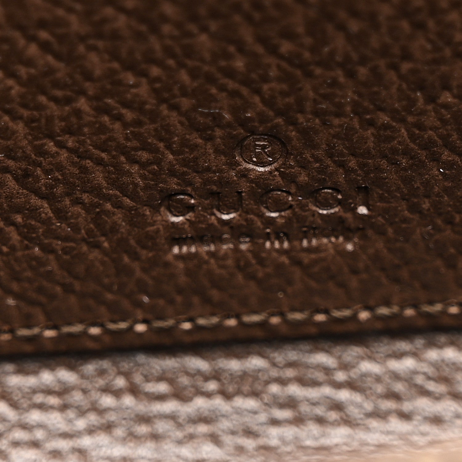 Gucci GG Supreme Monogram Textured Dollar Calfskin Web Ophidia Zip Around Card Case Wallet Beige Ebony New Acero 6 of 8