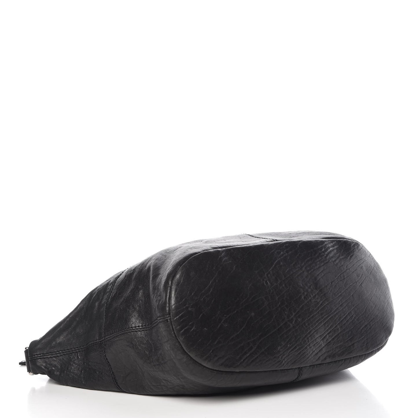 Wrinkled Lambskin Large Chain Wrap Nightingale Black
