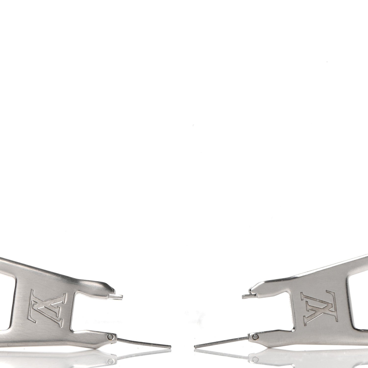 Louis Vuitton Zip Earrings Silver 3 of 5