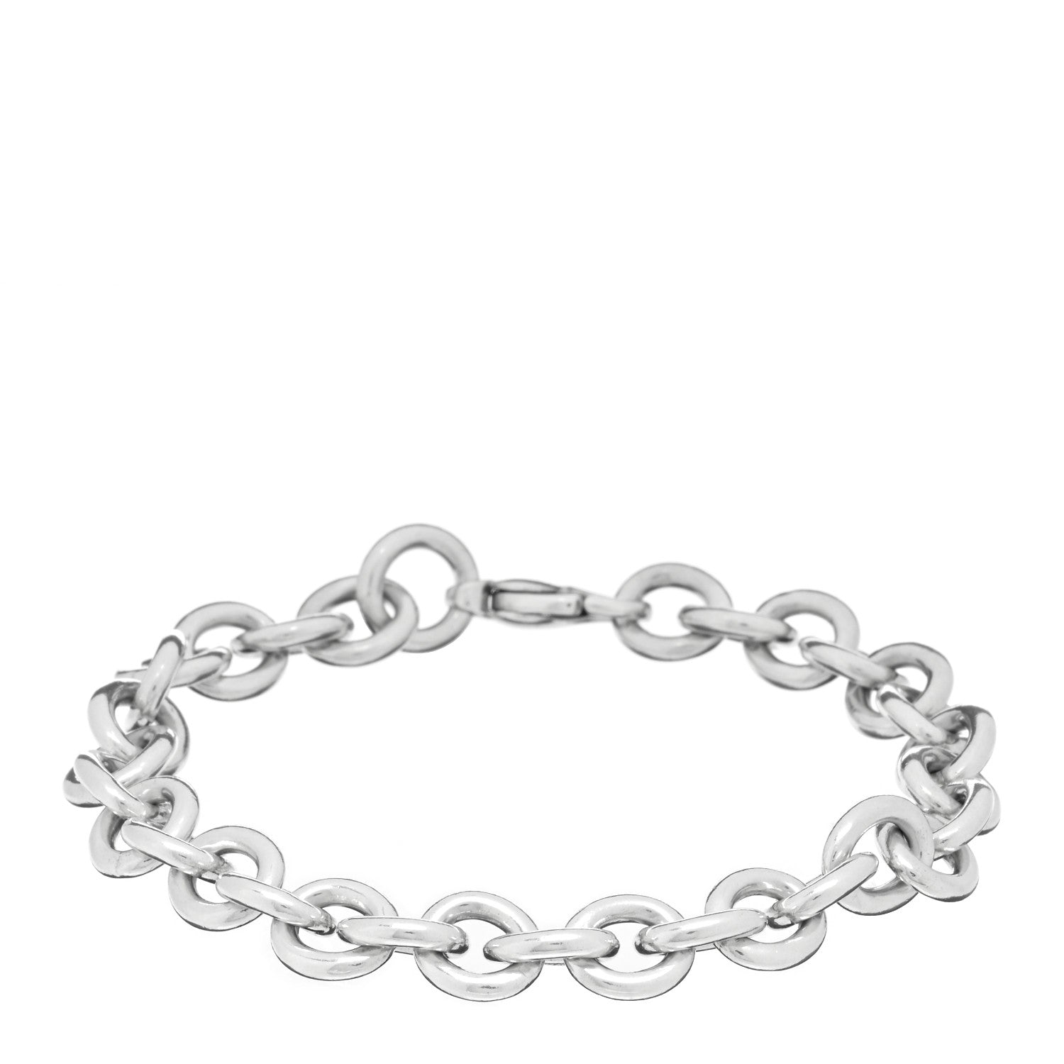 Tiffany Sterling Silver Round Chain Link Bracelet 1 of 3