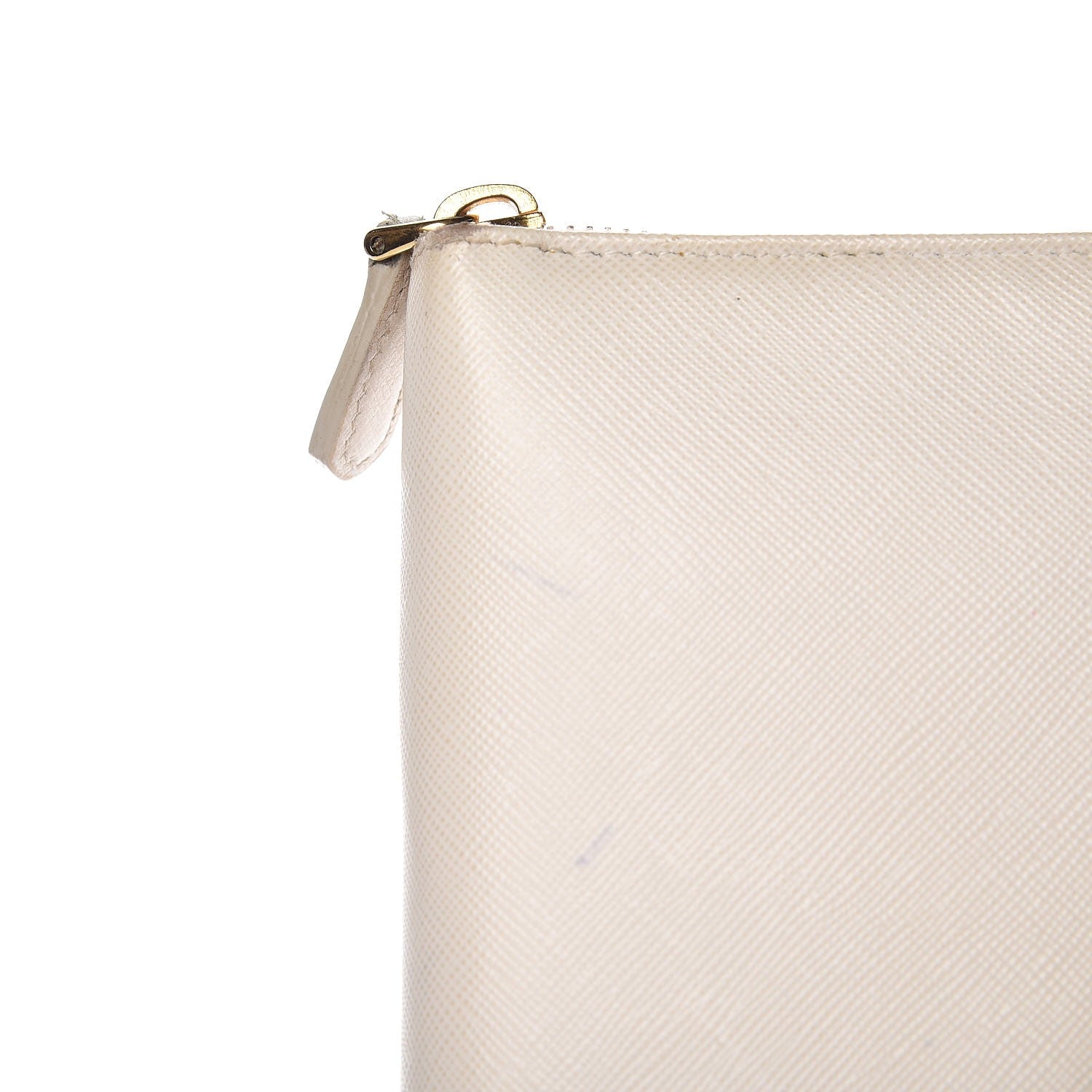 Prada Saffiano Metal Zip Around Wallet Talco 9 of 17