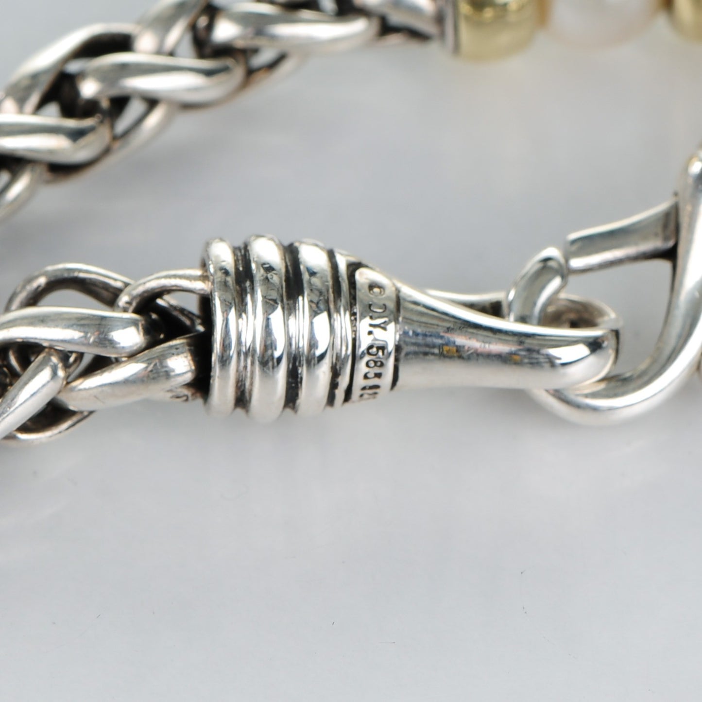 Sterling Silver 14K Yellow Gold Pearl 5mm Hampton Bracelet