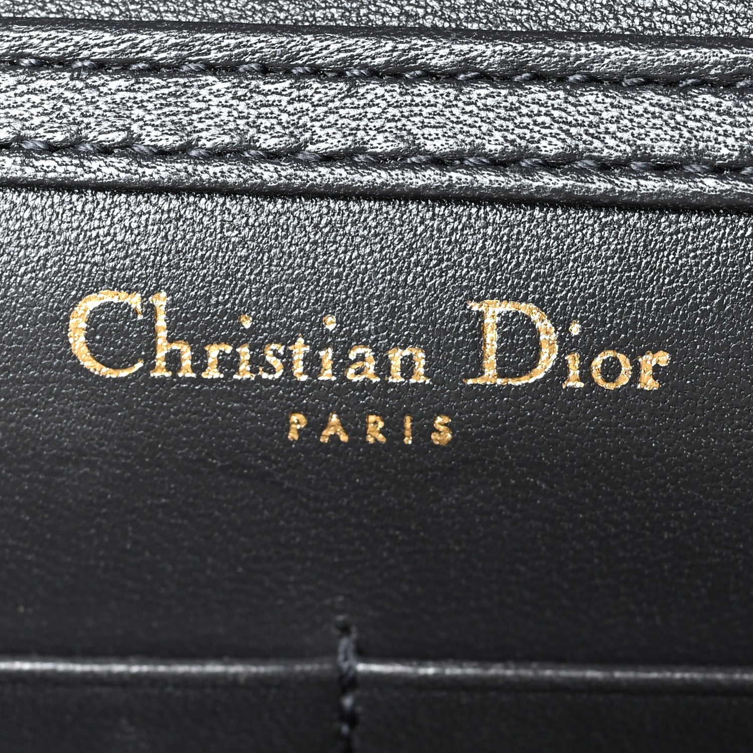 Christian Dior Metallic Patent Micro-Cannage Diorama Wallet on Chain Pouch Gold 6 of 10