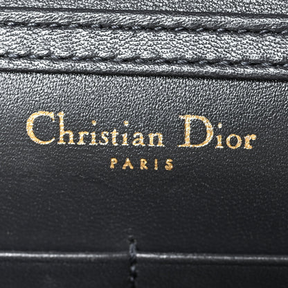 Christian Dior Metallic Patent Micro-Cannage Diorama Wallet on Chain Pouch Gold 6 of 10