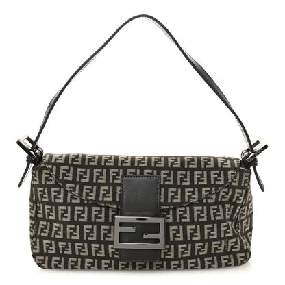 Fendi Zucchino Vitello Baguette Mogano Panna Bruciato 1 of 9