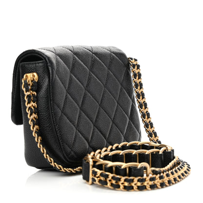 Chanel Caviar Quilted Mini Chain Soul Flap Black 3 of 9