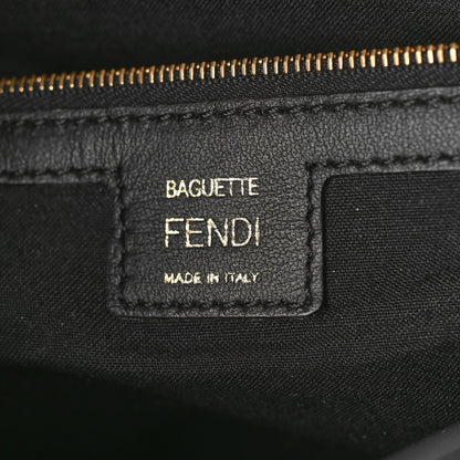 Fendi Nappa FF 1974 Embossed Large Baguette Black 6 of 9