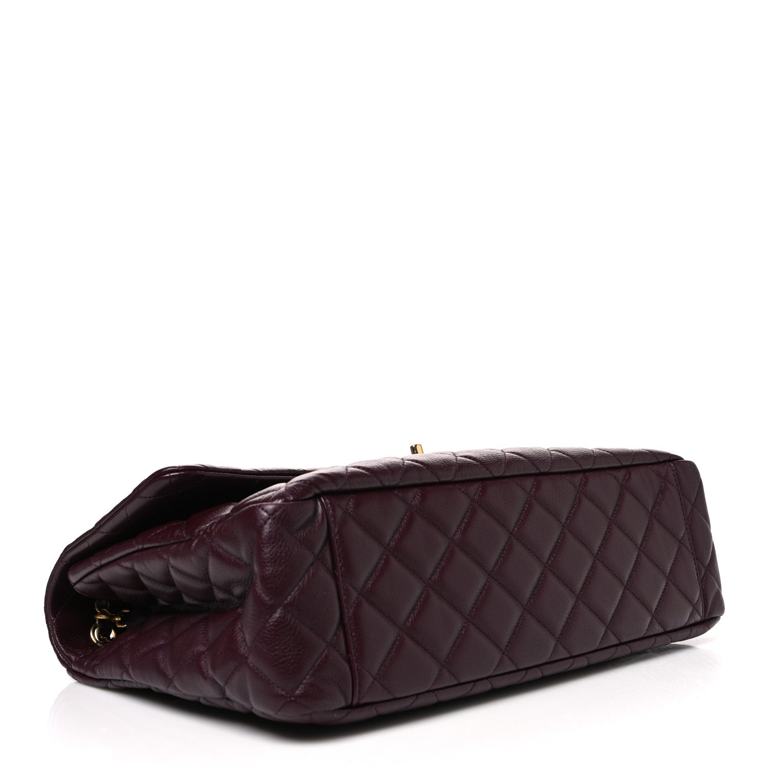 Chanel Grained Calfskin Quilted XXL Travel Flap Bag Burgundy 4 of 10