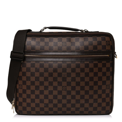 Louis Vuitton Damier Ebene Porte Ordinateur Sabana NM Computer Case 1 of 28