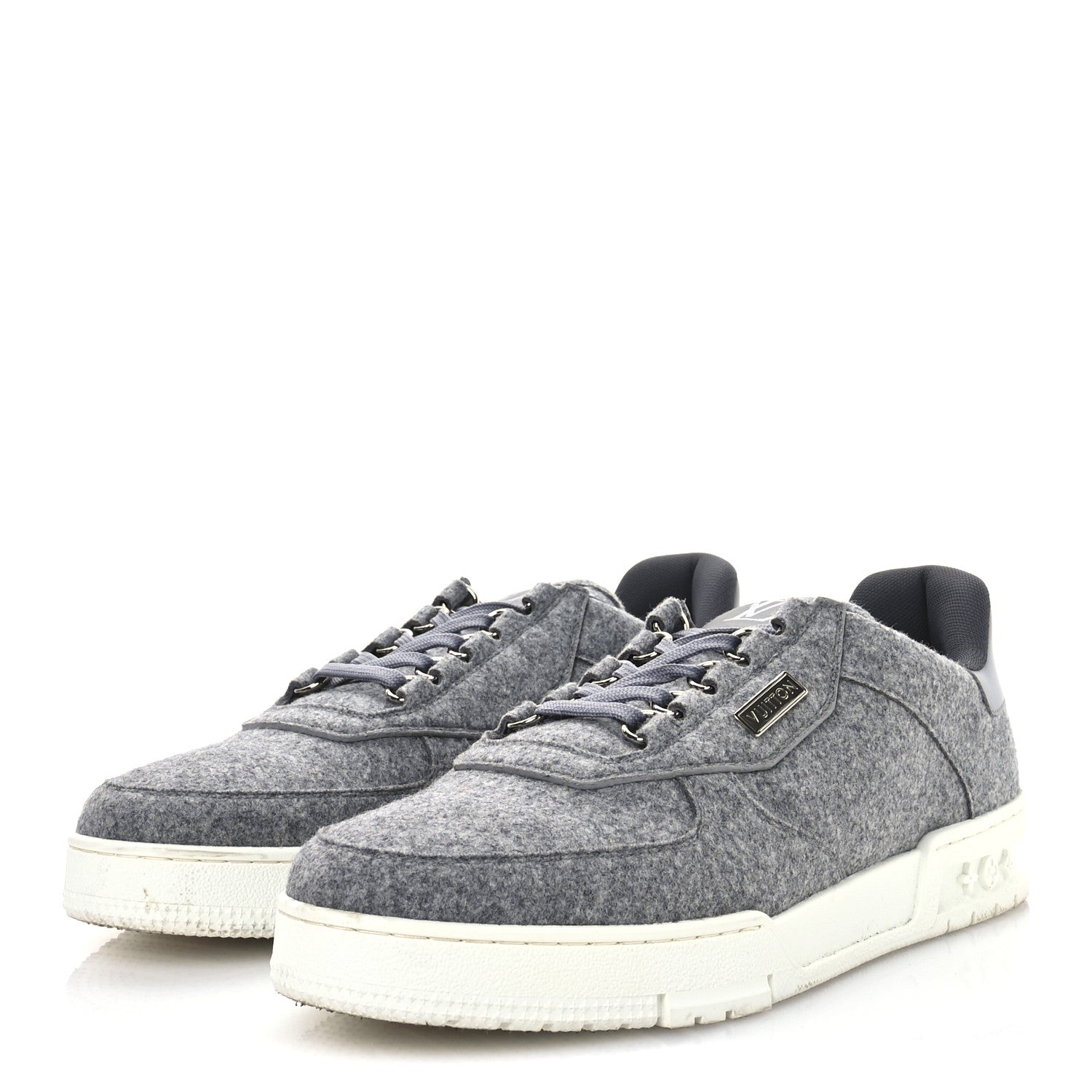 Louis Vuitton Wool Mens LV Trainer Sneakers 10 Grey 4 of 9