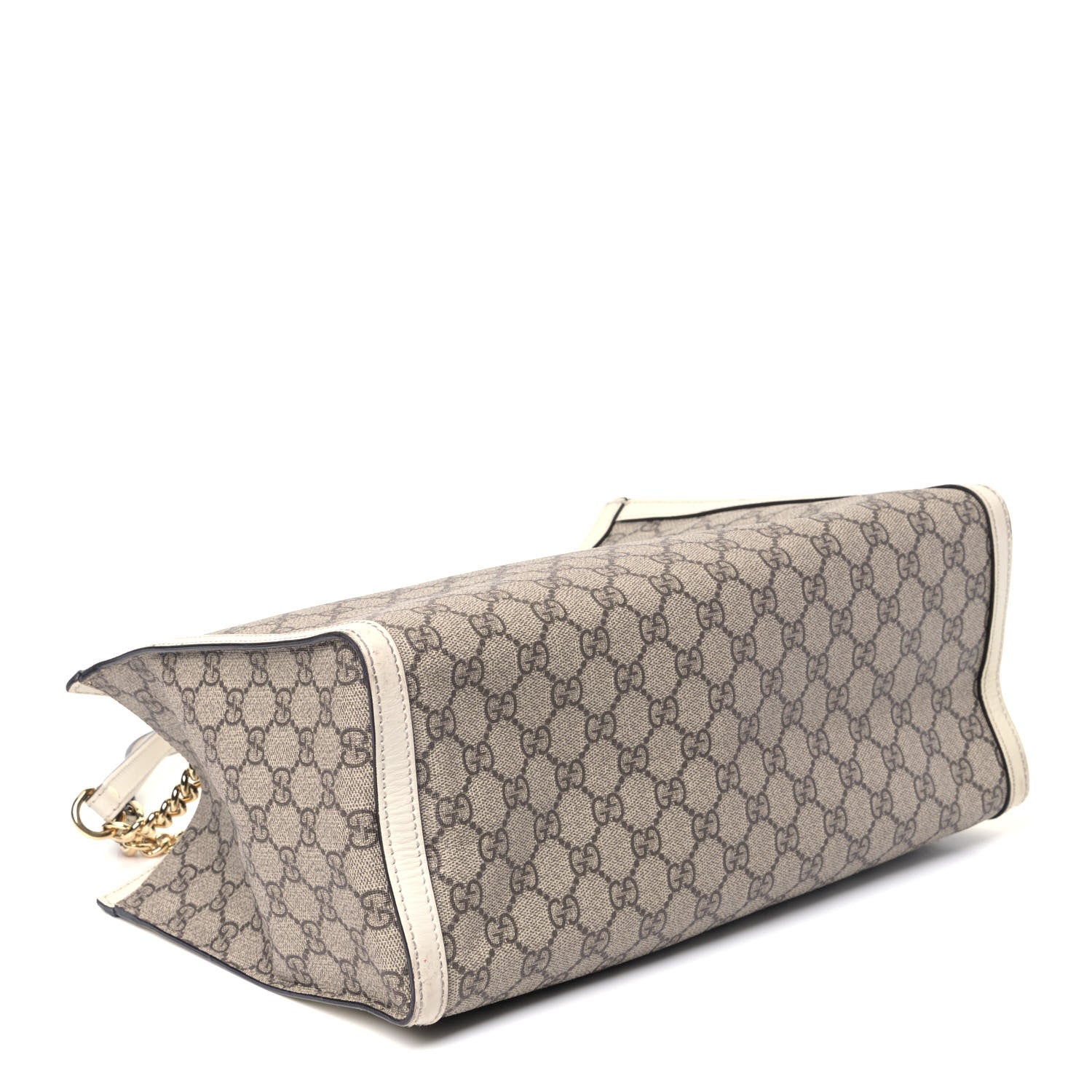 Gucci GG Supreme Monogram Medium Padlock Tote White 3 of 5