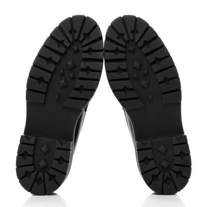 Hermes Glazed Calfskin Womens Hitch Loafers 37 Black 5 of 9