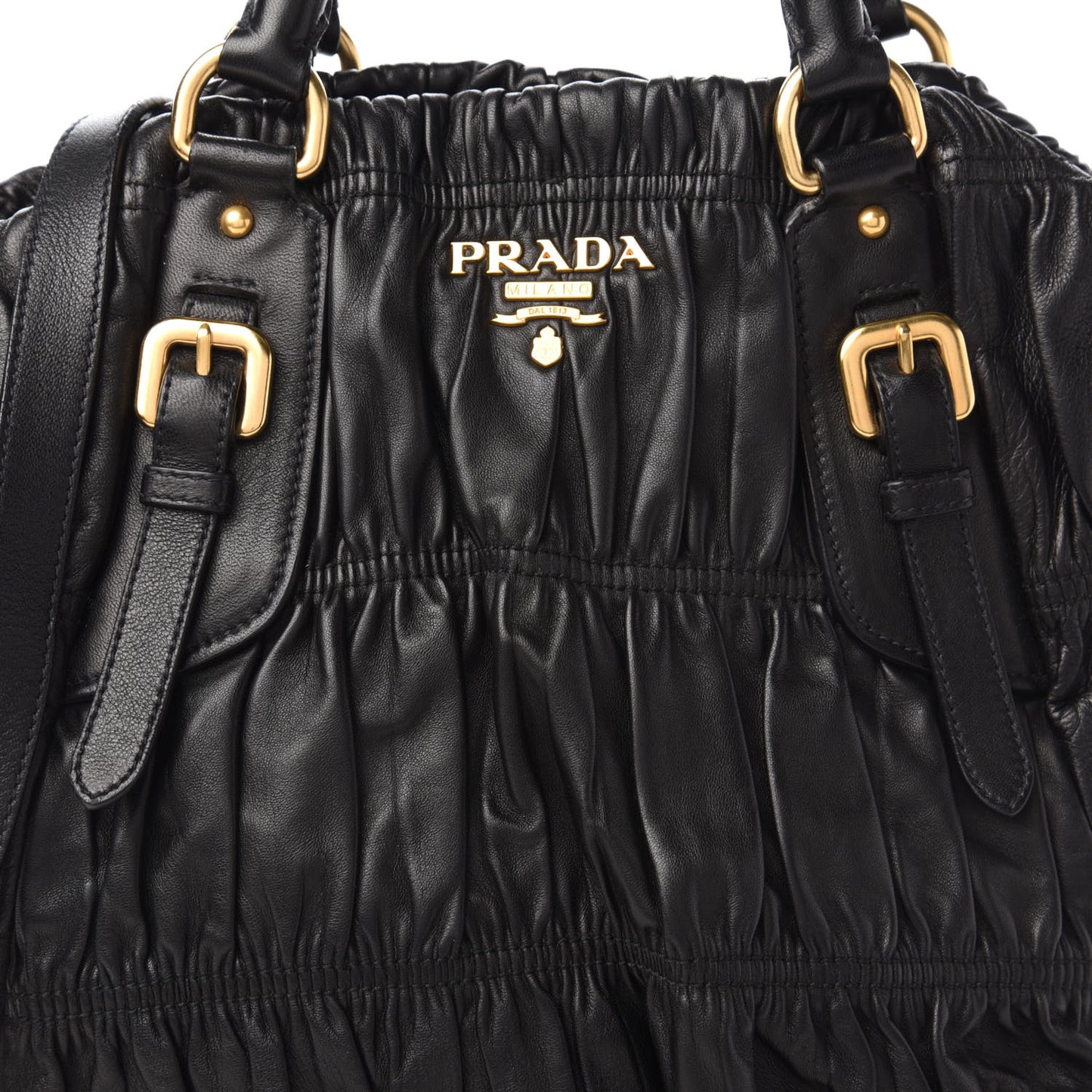 Nappa Gaufre Tote Black