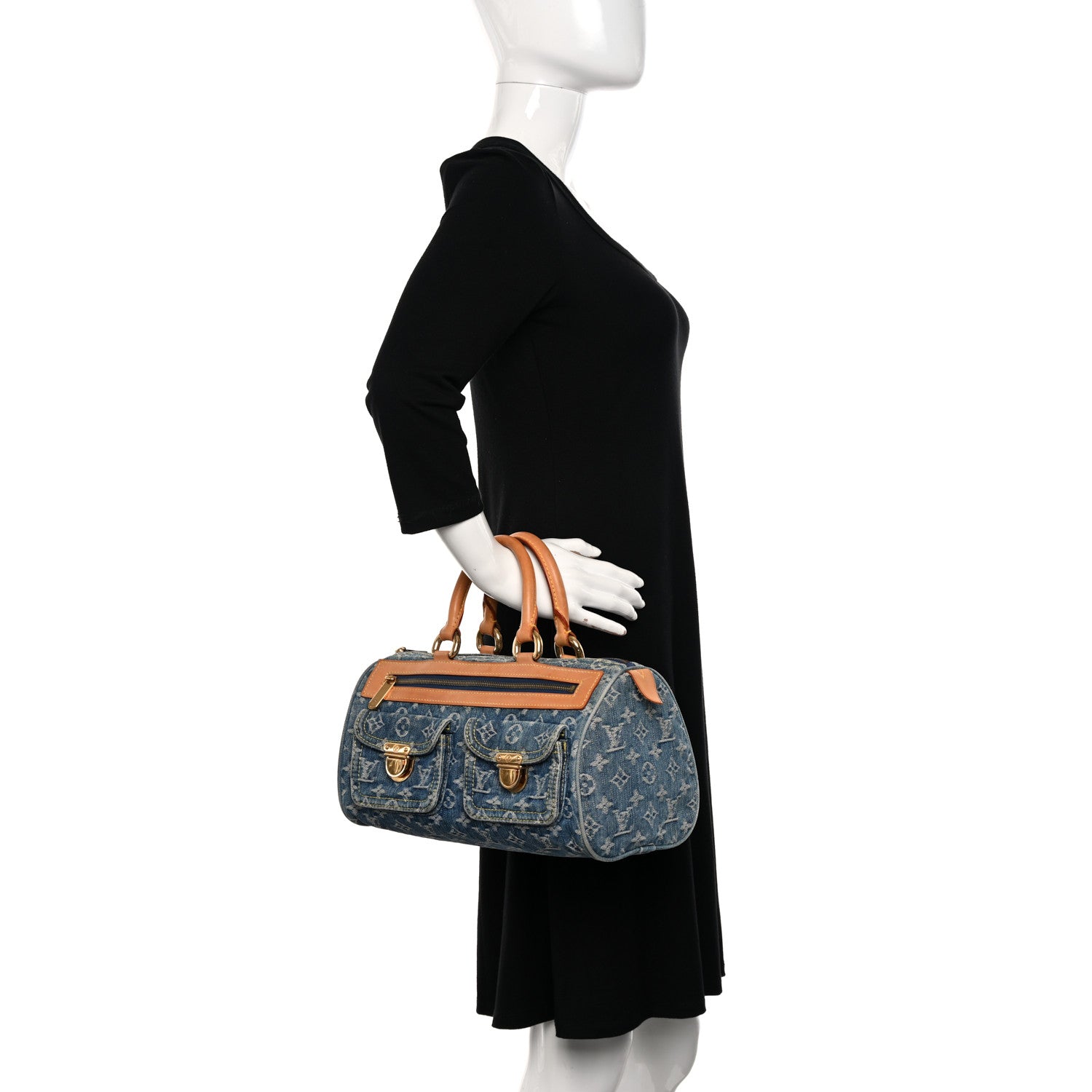 Louis Vuitton Monogram Denim Neo Speedy Blue 2 of 22