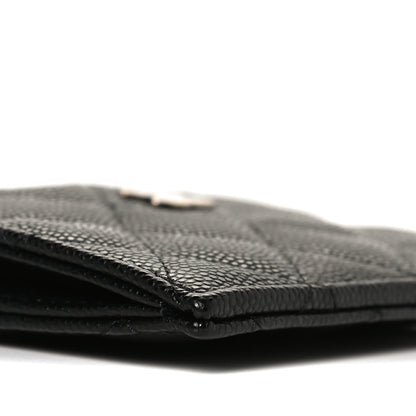 Chanel Caviar Quilted CC Zip Card Holder Black 7 of 9