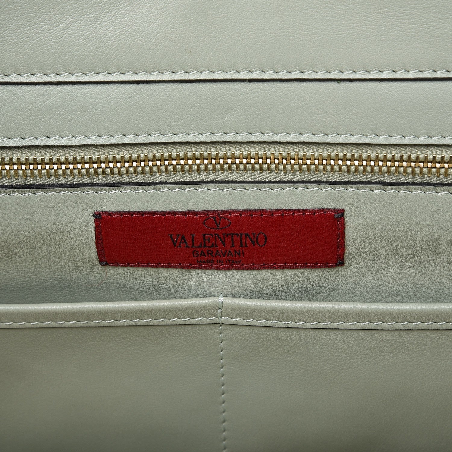 Valentino Garavani Vitello Medium Rockstud Tote Green Tea Sorbet 7 of 8