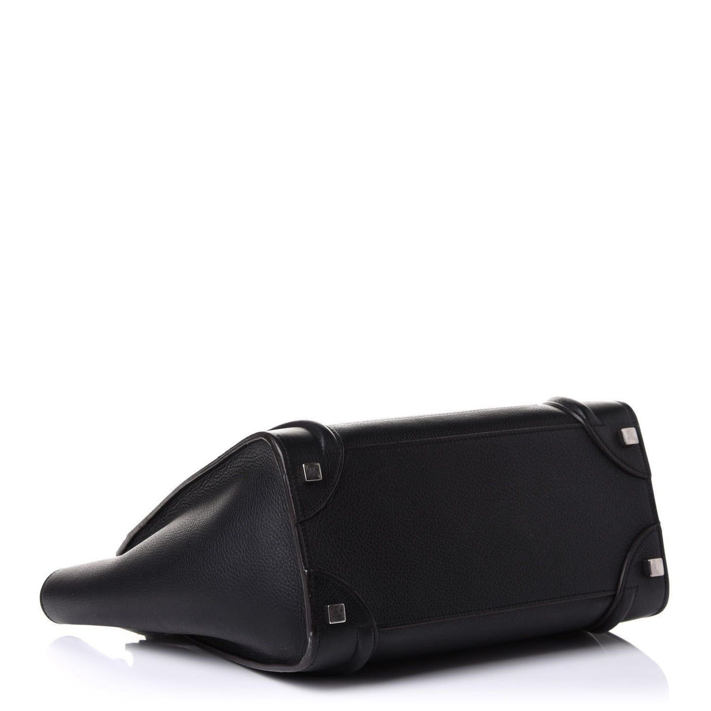 Drummed Calfskin Micro Luggage Black