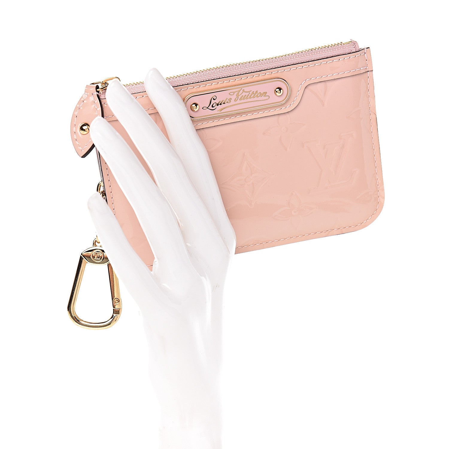 Louis Vuitton Vernis Key Pouch Rose Ballerine 2 of 8