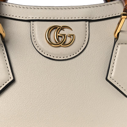 Gucci Wonka Grain Calfskin Mini Diana Tote Bag Mystic White 8 of 13