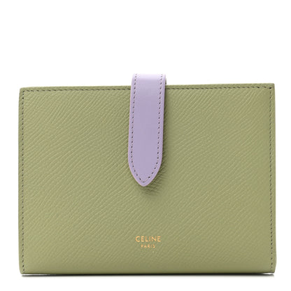 Celine Grained Calfskin Medium Multifunction Strap Wallet Sage Lilas 1 of 10