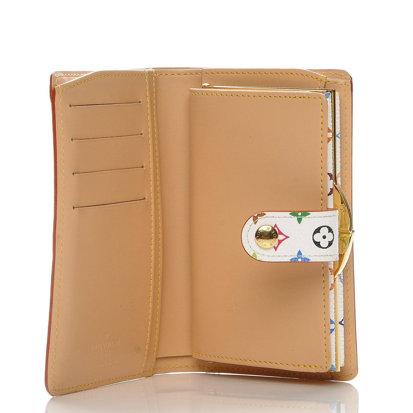 Monogram Multicolor French Purse Wallet White