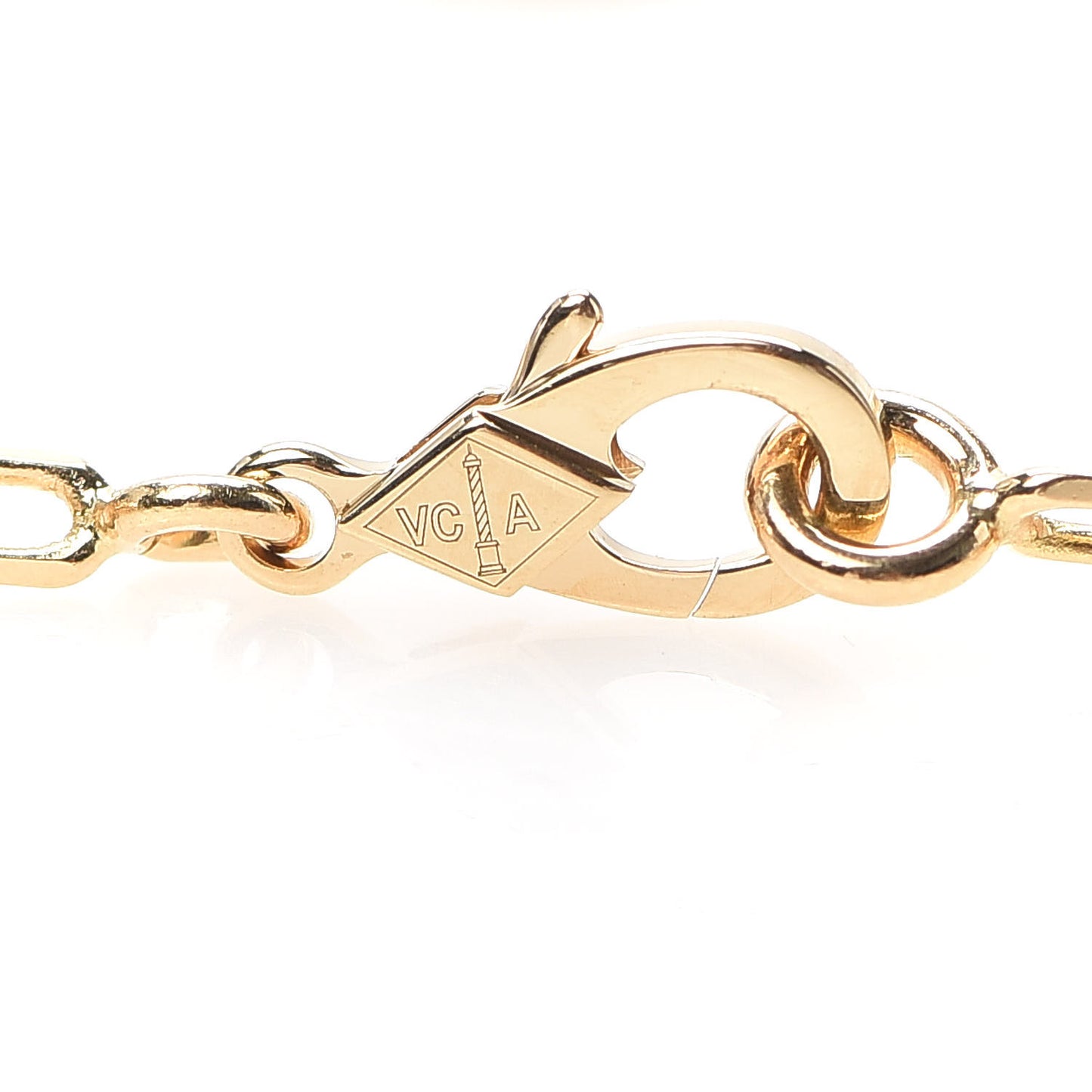 18K Yellow Gold 5 Motifs Guilloche Vintage Alhambra Bracelet