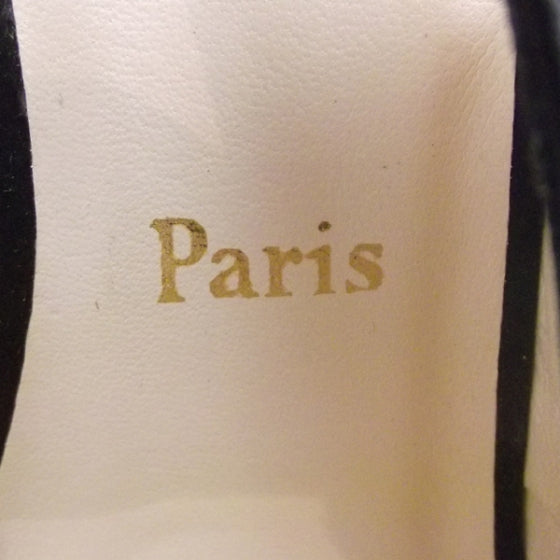 Christian Louboutin Crepe Satin Slingback Heels 39.5 Black 8 of 8