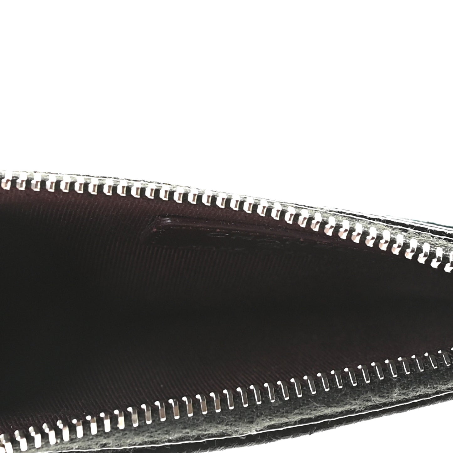 Caviar Quilted CC Zip Card Holder Black